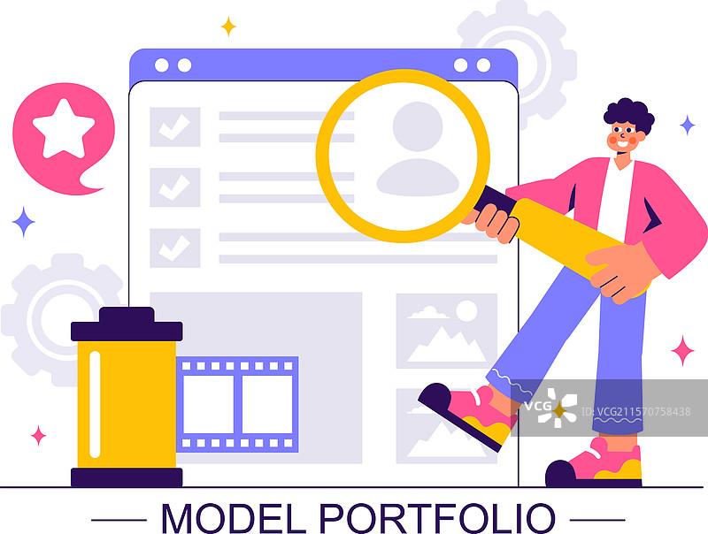 模特作品集，展示一家模特经纪公司图片素材