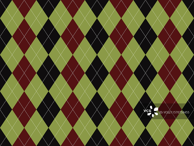 时尚的橄榄绿和栗色菱形图案图片素材