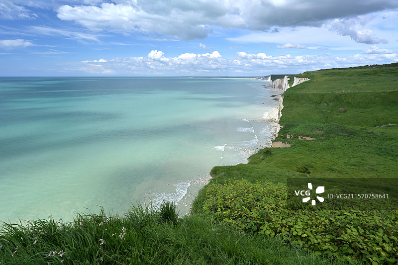法国索姆省奥特的悬崖景观图片素材