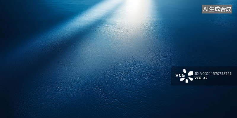 【AI数字艺术】深蓝色光影地面背景图片素材