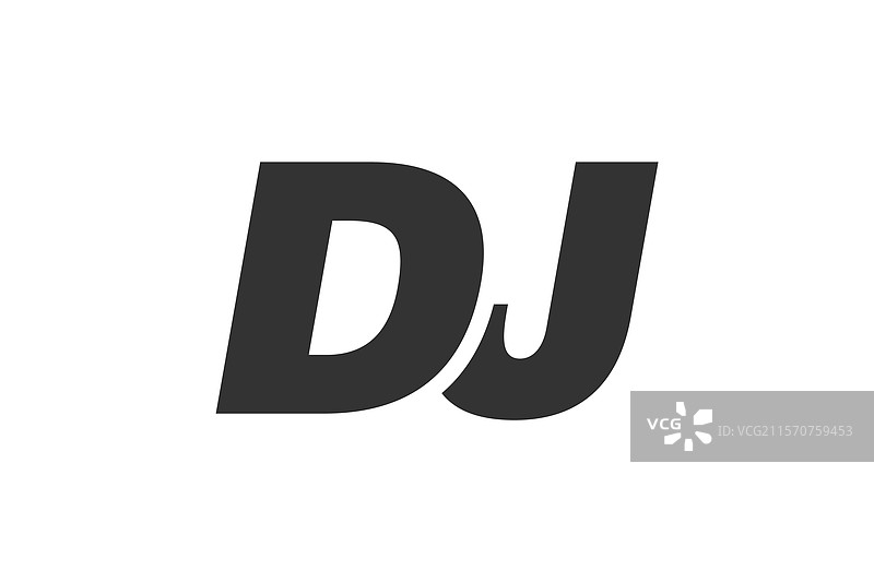 DJ电子音乐可编辑字体logo用于企业图片素材
