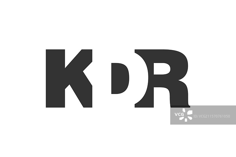 KDR标志设计，字母K、D、R采用粗体字。图片素材
