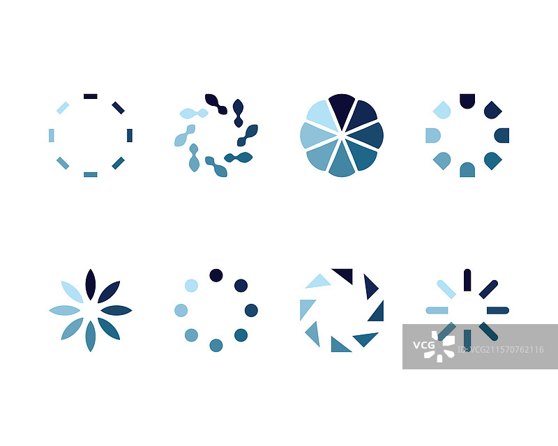 加载条状态图标集合，已加载图片素材
