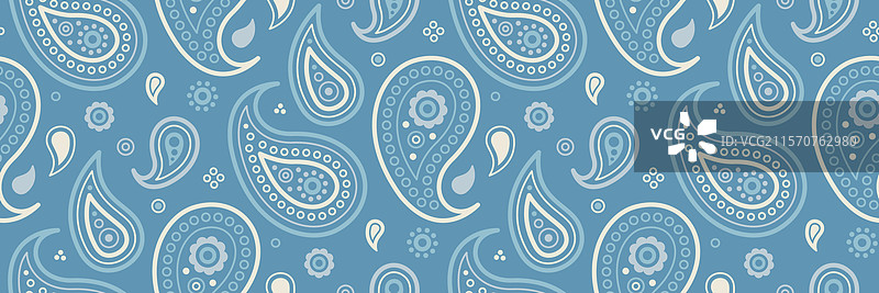 可爱的波提花在东方创意的佩斯利卷曲中图片素材