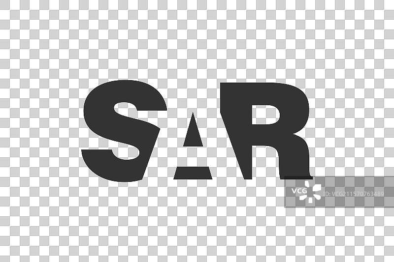 SAR标志设计，字母S、A、R，粗体字型图片素材