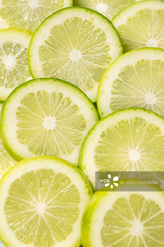 新鲜无籽香水柠檬切片图片素材