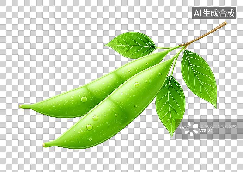 【AI数字艺术】【免抠png素材】3D卡通豆角图片素材