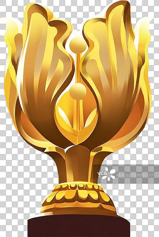 香港标志建筑紫金花雕塑写实渐变插画素材图片素材