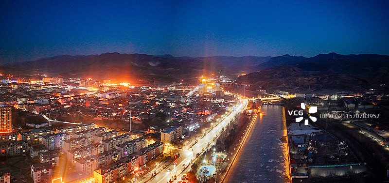 左权县 滨河北路 西河头村 城市 晋中市图片素材