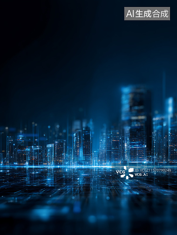 【AI数字艺术】智慧城市互联网5G科技概念图片素材
