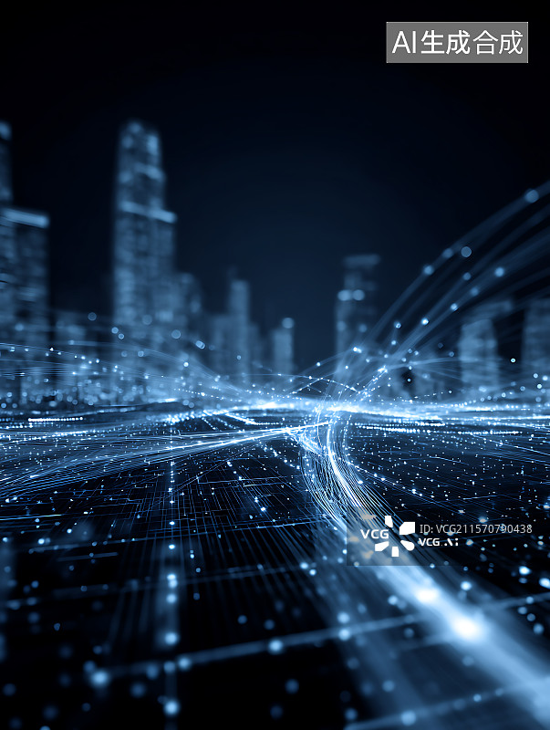 【AI数字艺术】智慧城市互联网5G科技概念图片素材
