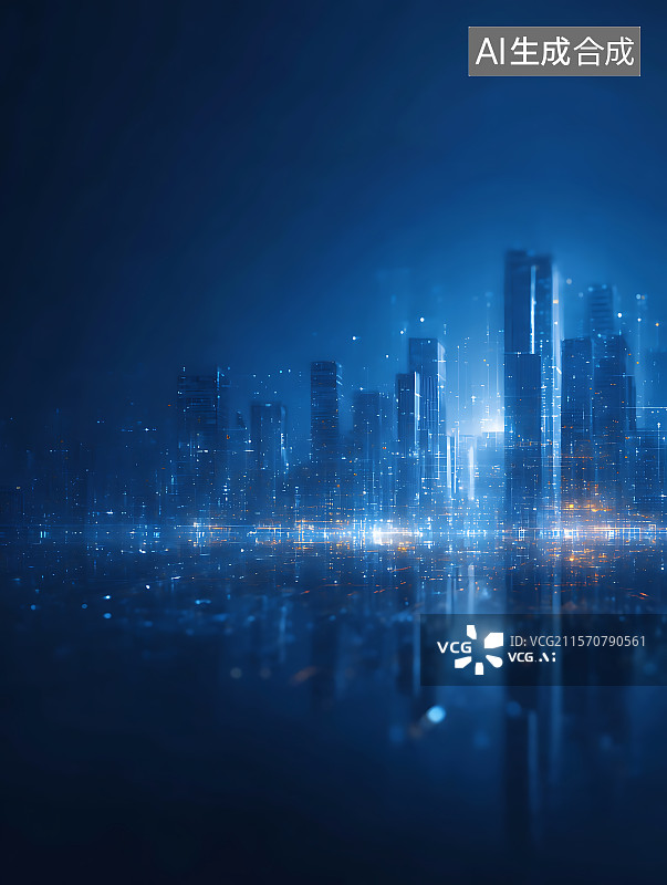 【AI数字艺术】智慧城市互联网5G科技概念图片素材