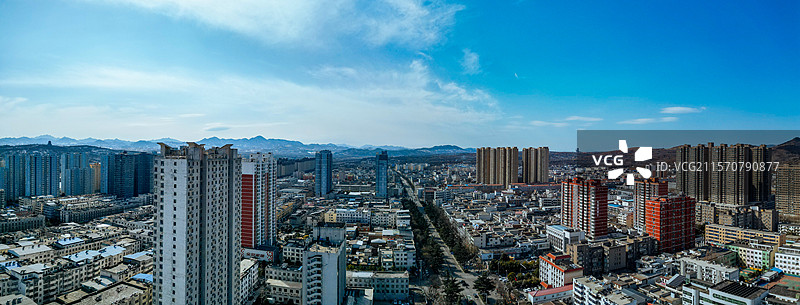 汝阳县 杜康大道 城东村 汝河 城市 航拍图片素材