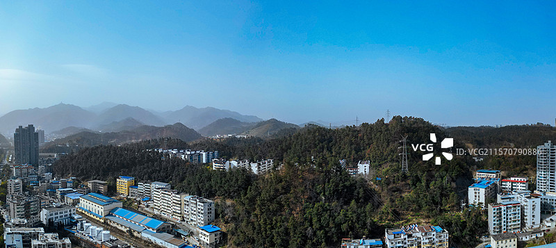 十堰市 茅箭区 北京中路 梨花村 东岳路 城市 航拍图片素材