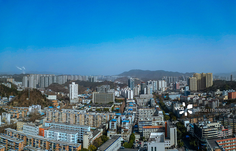 十堰市 茅箭区 北京中路 梨花村 东岳路 城市 航拍图片素材