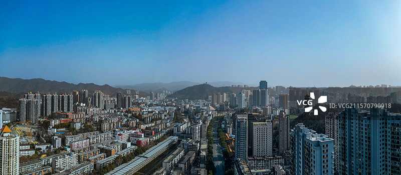 十堰市 茅箭区 北京中路 梨花村 东岳路 城市 航拍图片素材