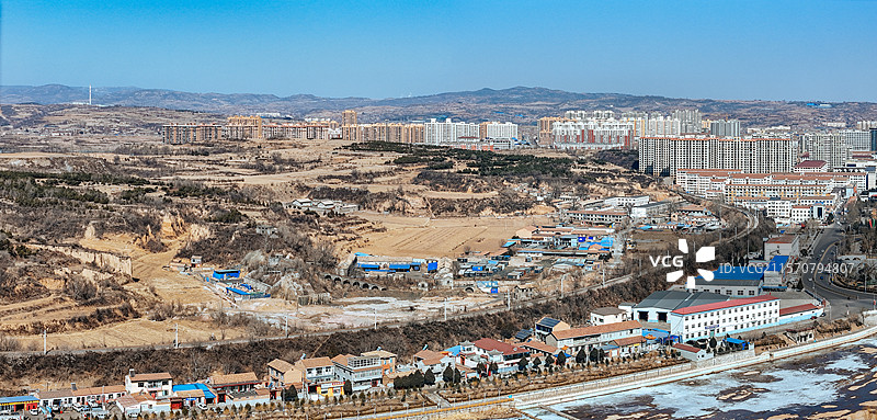 昔阳县 松溪大道 钟村村 颐民公园 城市 晋中图片素材