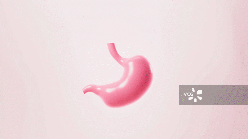 健康的饮食和人类胃部创意动画图片素材