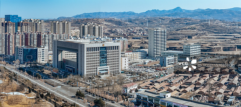 昔阳县 松溪大道 钟村村 颐民公园 城市 晋中图片素材