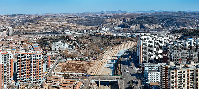 昔阳县 松溪大道 钟村村 颐民公园 城市 晋中图片素材