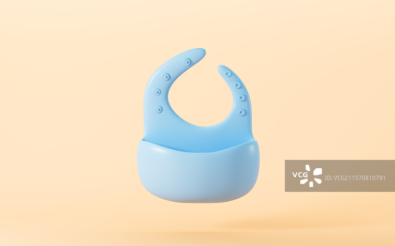 卡通婴儿饭兜婴儿用品3D渲染图片素材