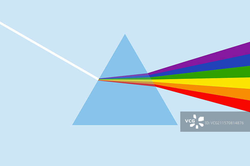 棱镜中的光线光学效果图片素材