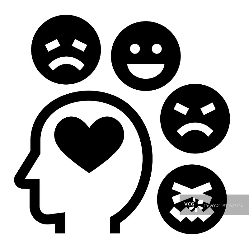 情感实心图标图片素材