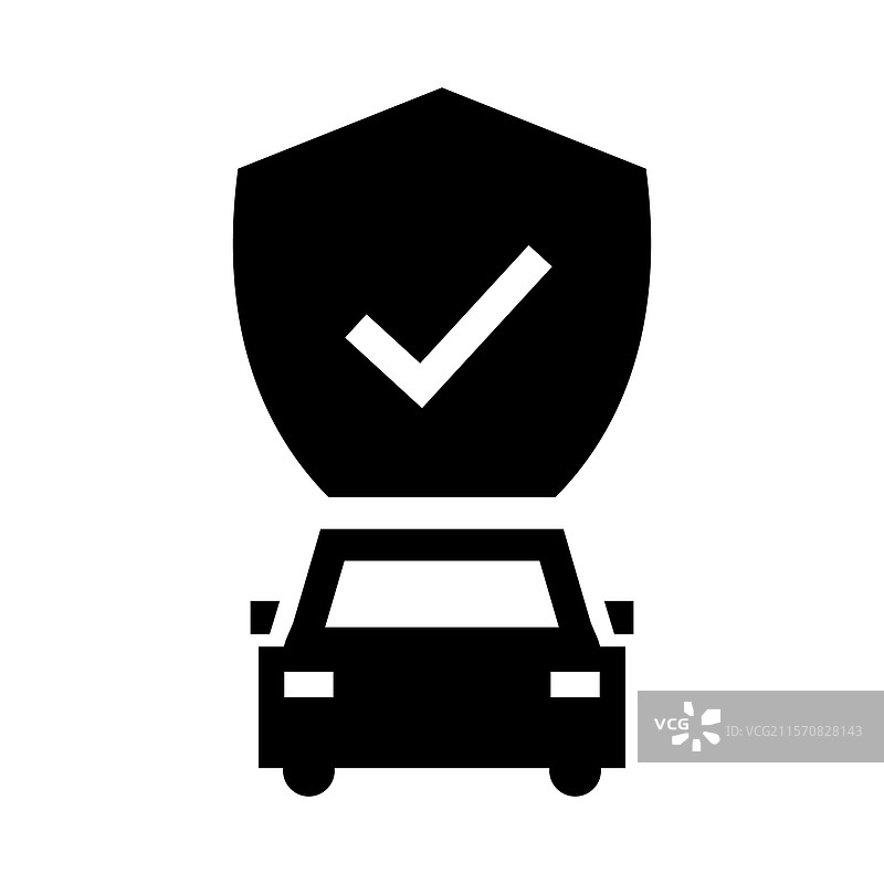 汽车保险实心图标图片素材