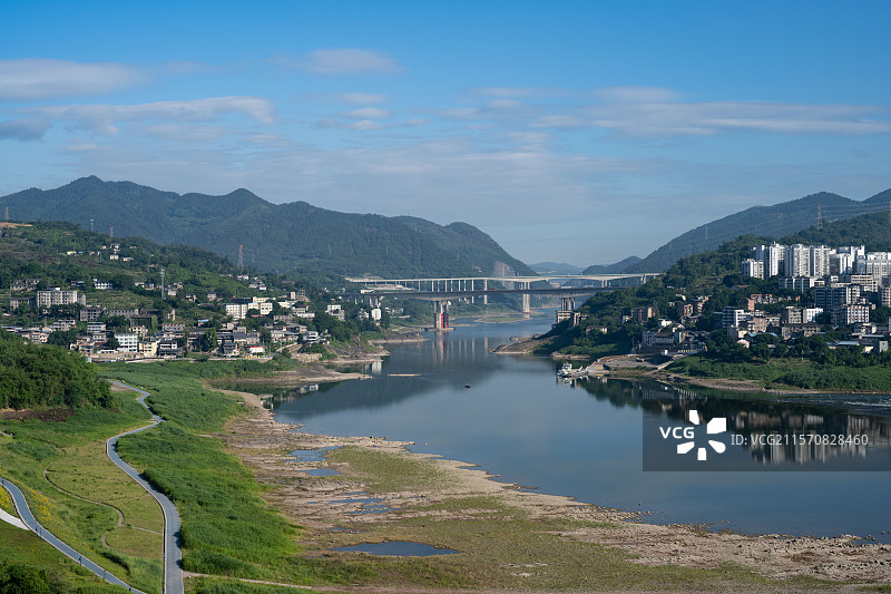 北碚嘉陵江观音峡图片素材