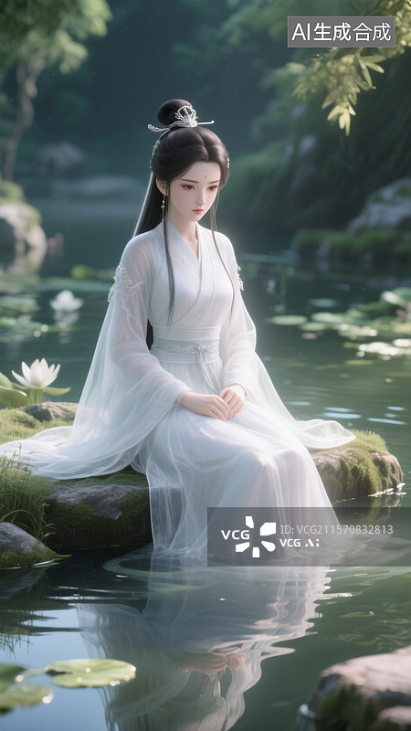 【AI数字艺术】小龙女图片素材