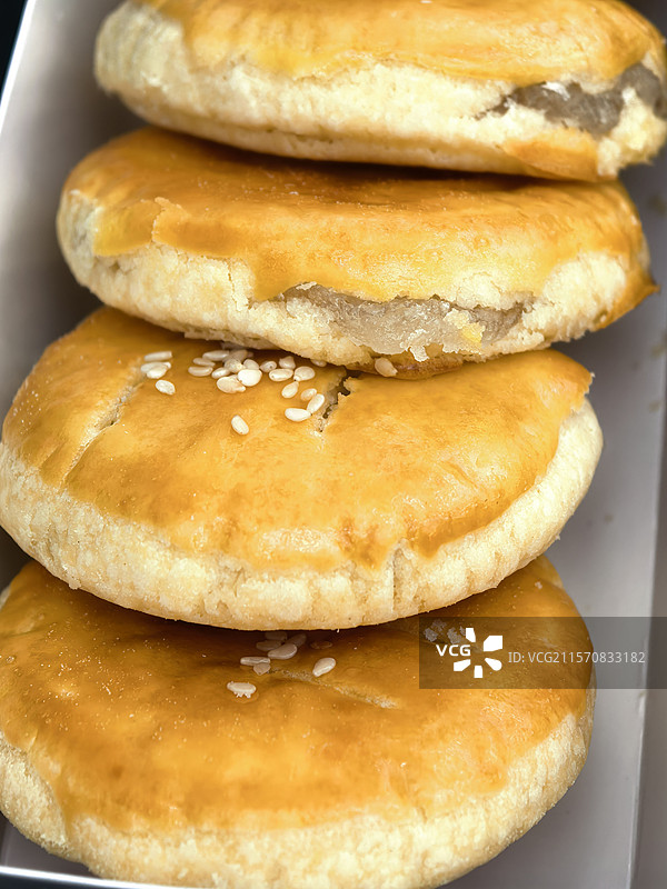 老婆饼特写图片素材