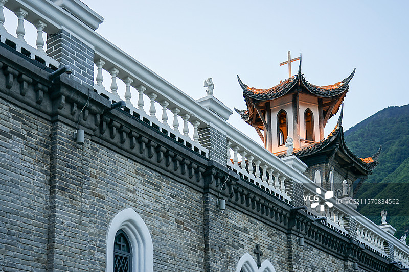 磨西天主教堂图片素材