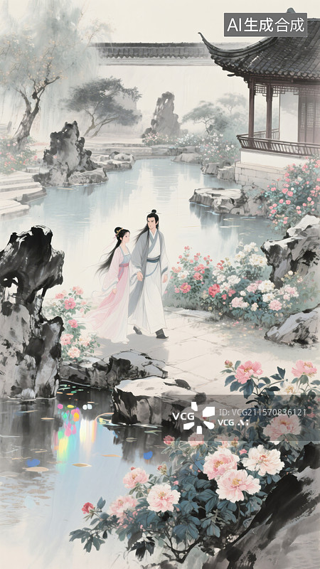 【AI数字艺术】水墨画古龙武侠图片素材