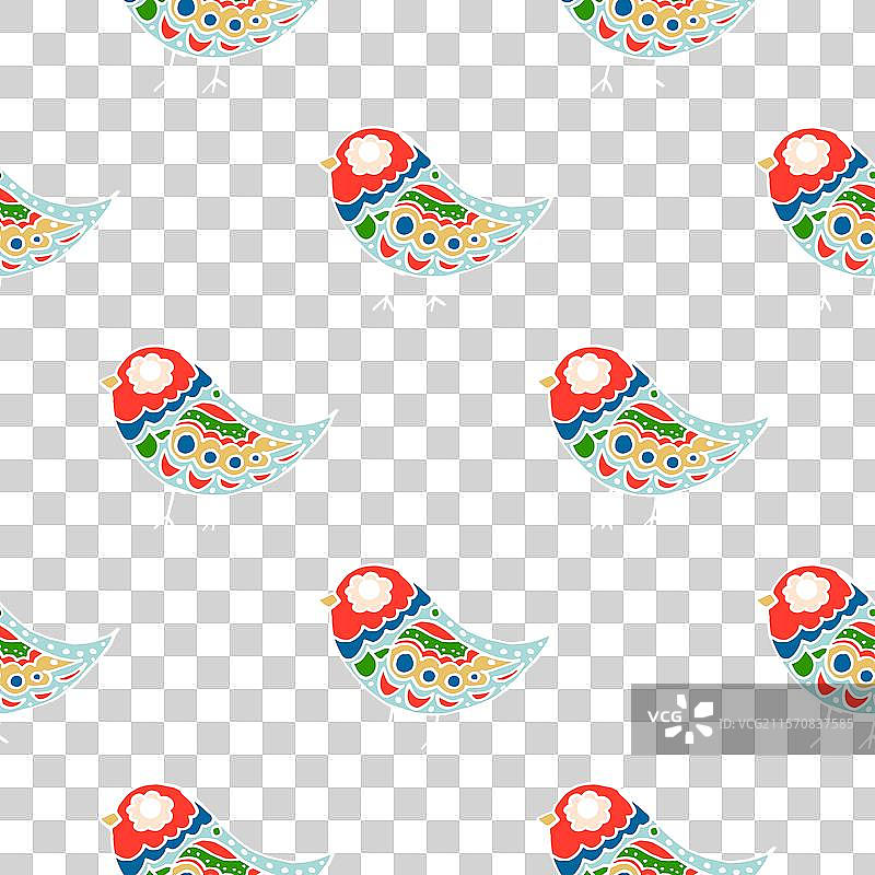 手中持有的民俗鸟花装饰图案图片素材