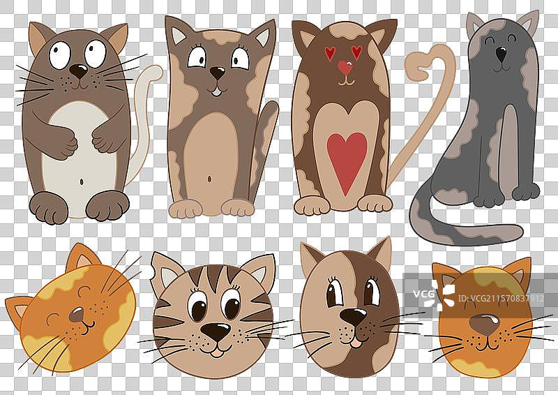 手绘风格的色彩组合图片素材