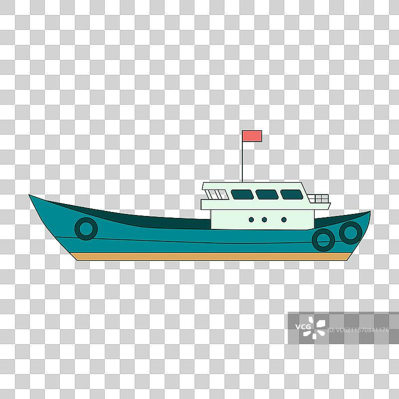 渔船矢量插画图片素材