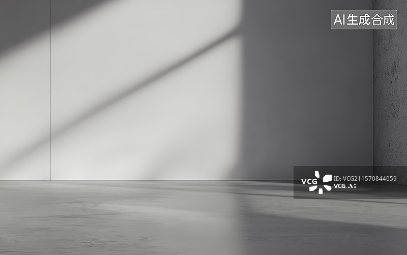 【AI数字艺术】室内光影混凝土墙面背景图片素材