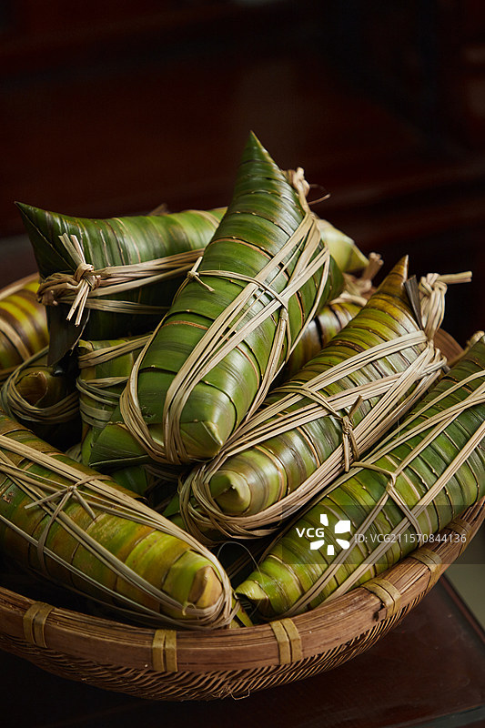 广东中山非遗传统美食芦兜粽图片素材