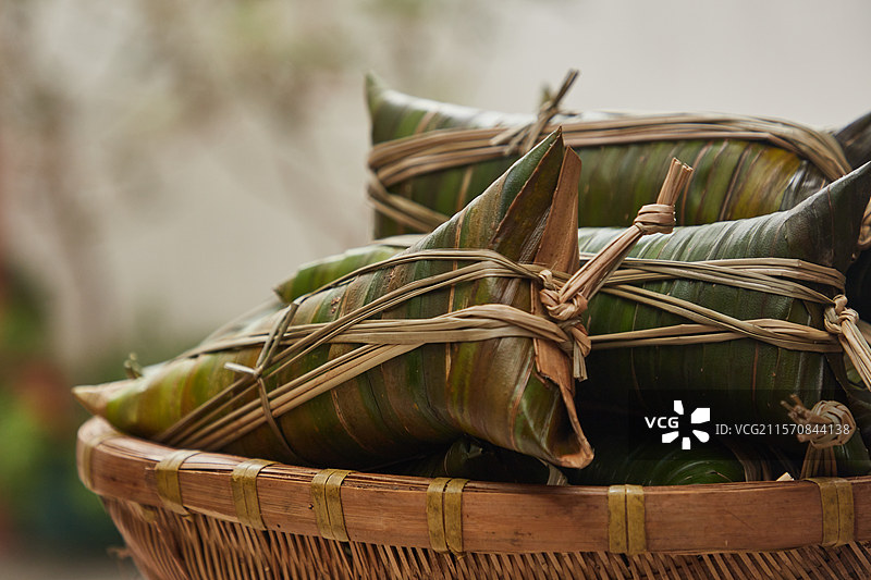 广东中山非遗传统美食芦兜粽图片素材