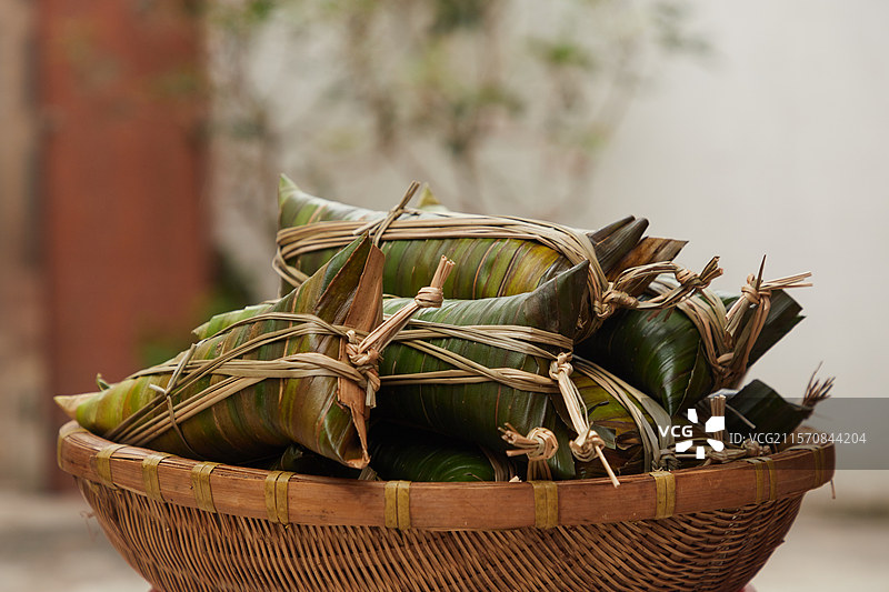 广东中山非遗传统美食芦兜粽图片素材