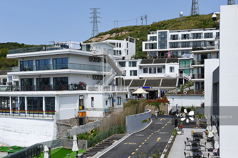 东极岛渔村街头巷尾村庄民宿风光图片素材