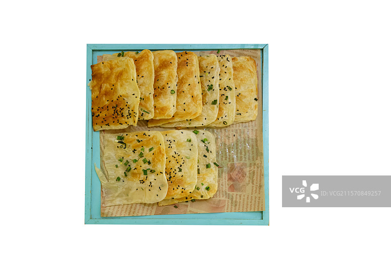 河南地方特色食品，面食，开封灌汤包，黄金饼图片素材