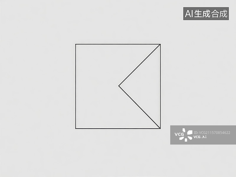 【AI数字艺术】一个带有三角形的正方形图片素材
