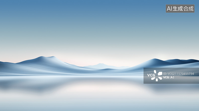 【AI数字艺术】极简大气山峦背景图片素材