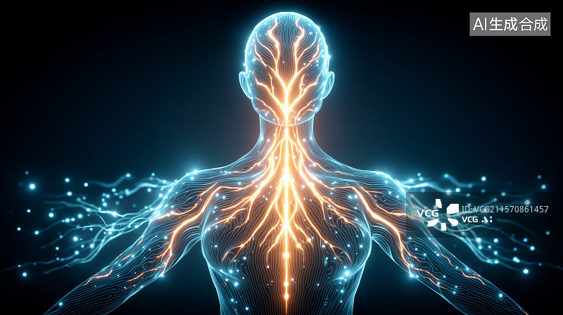 【AI数字艺术】人工智能头部神经网络图片素材
