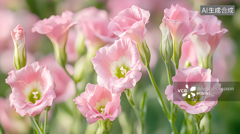 【AI数字艺术】AIGC：盛开的牵牛花花卉背景 夏至节气背景图片素材