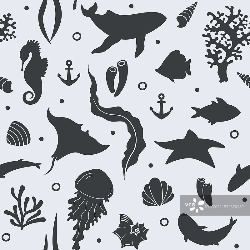 海洋生物图案图片素材