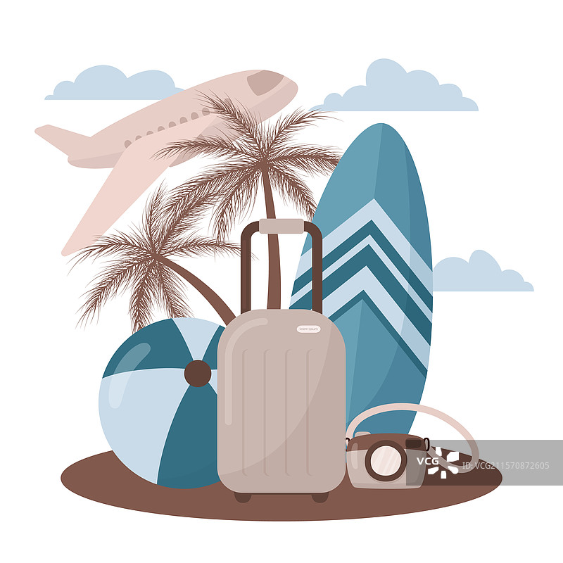 夏季旅行概念图片素材