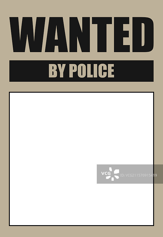 警方通缉横幅海报，带有地点照片图片素材