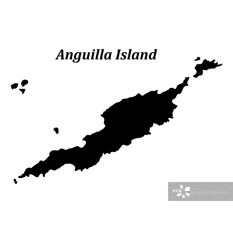 安圭拉岛屿地图图片素材